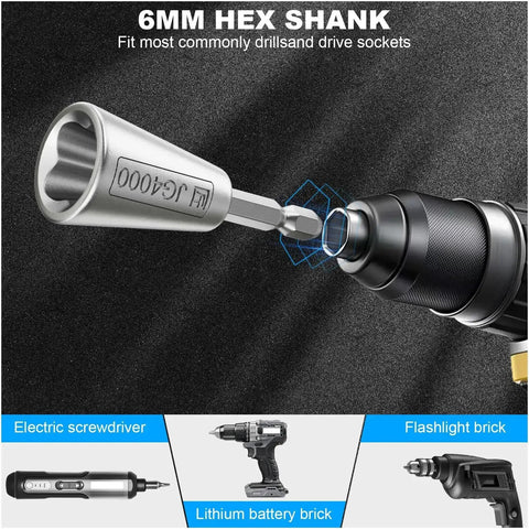 Pro Grade Drill Wire Twister Tool With 6MM Hex Shank attached to power drill.