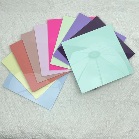 Vibrant 10 Colors Pastel Cell Cast Acrylic Sheets In 1/8 Inch 3mm For Laser Cutting And Engraving, 8x8 Inches 200x200mm