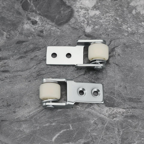 8 Pack 15mm Sliding Door Track Guide Wheels for Dining Tables Closets and Glass Doors shown on marble surface