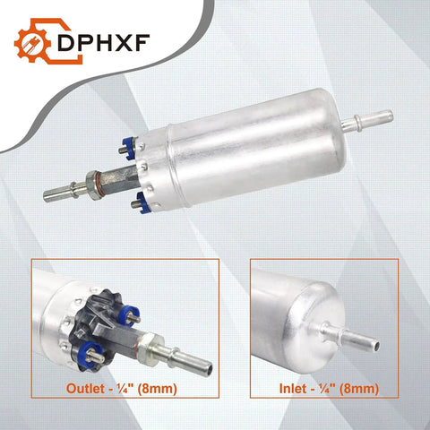 External Electric Fuel Pump Beefed Up For 1983 To 1991 Ford F Series F150 F250 F350 E150 E250 E350 Lincoln Continental Mustang Ranger LTD Thunderbird Mercury Marquis High Flow Rotor Design For Stable Performance And Superior Cooling.