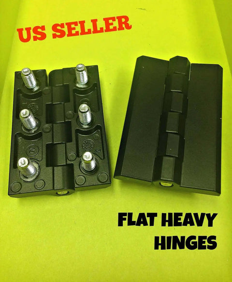 12 Pack Heavy Duty Black Flat Leaf Hinges 270 Degree For Doors Trucks Cabinets With 6 M8 Bolts Flush Mount Zamak Body