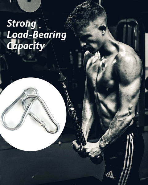 30 Pcs 1.57 Inch Mini Carabiner Clips M4 Stainless Steel Heavy Duty Locking Snap Hooks With Strong Load-Bearing Capacity
