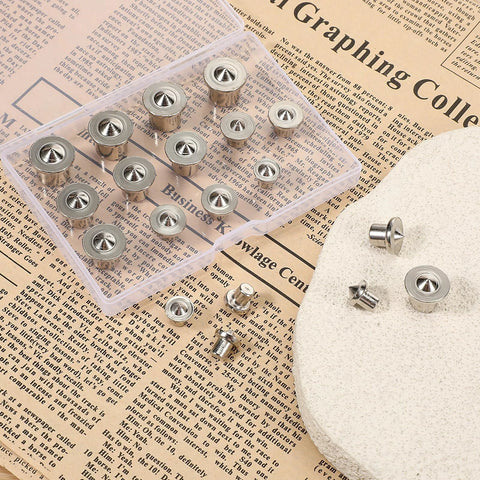 20 Piece Dowel And Tenon Center Pins Set For Woodworking Transfer Dowel Centering Plugs In 1/4 5/16 3/8 And 1/2 Inch Sizes Durable Stainless Steel