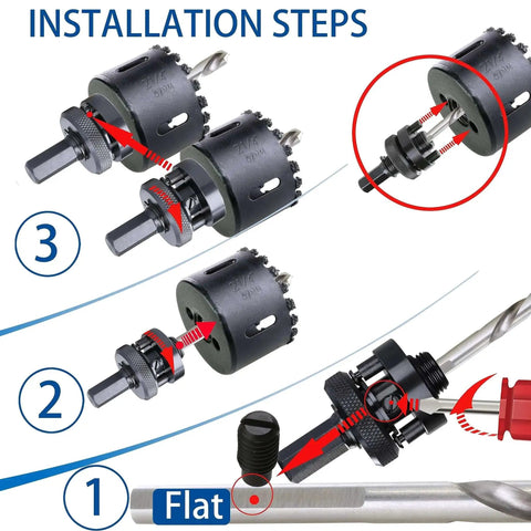Installation steps for 4-1/8 Inch Carbide Grit Hole Saw Cutter For Hardy Plank Air Brick Stucco Drywall Fiber Cement Siding Backer Board Plasterboard Cuts Fast Like Butter And Lasts With An 80 HRC Edge