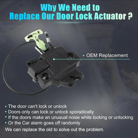 Diagram of Subaru Legacy And Outback 2010 To 2014 Rear Liftgate Lock Actuator With Cable Replacement showing key features.