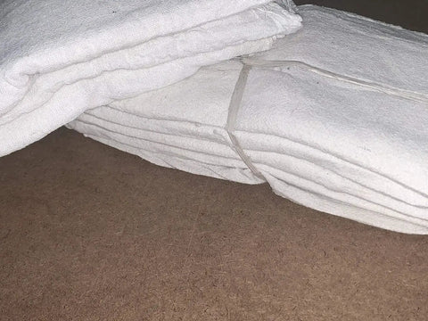 Pack Of 1000 White Shop Towels And Mechanics Rags For Grease Busting And Oil Cleanup 13 By 14 Inch Grade B 100 Percent Cotton Prewashed