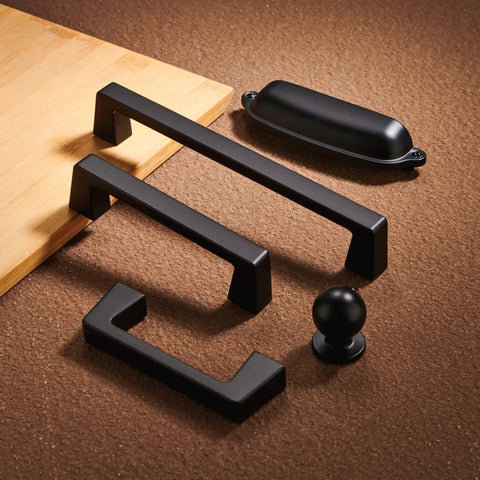 20 Pack Matte Black Cabinet Pulls Center To Center Three And Quarters Inches With Four Point Four Inch Overall Length handles