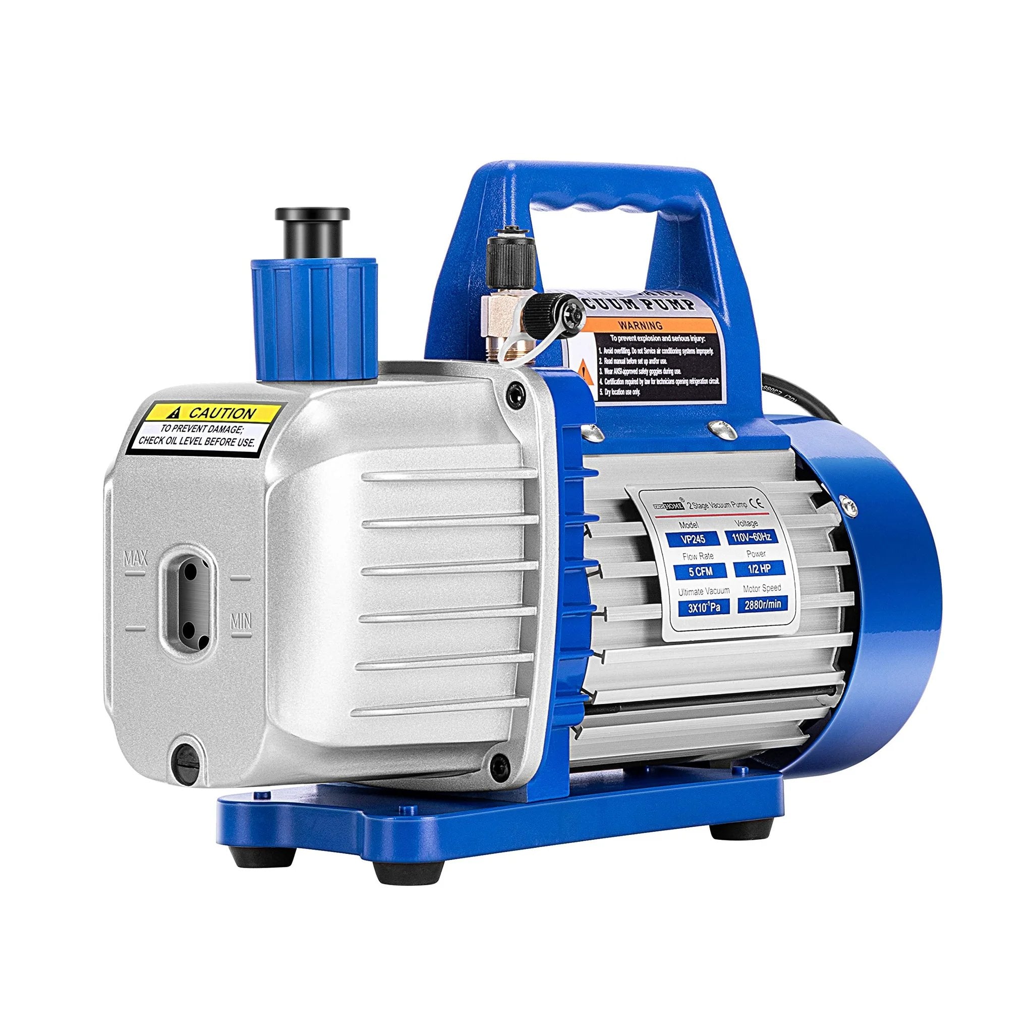 dual stage rotary vacuum pump for HVAC - 5 CFM & 1...