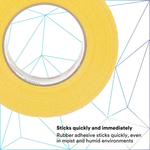 Multi-Purpose Duct Tape 3900 Yellow, rubber adhesive, 48 mm x 54,800 mm, cloth-backed roll against white background