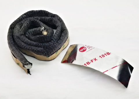Pellet stove door gasket, tadpole rope, 5 ft, black, IPG.