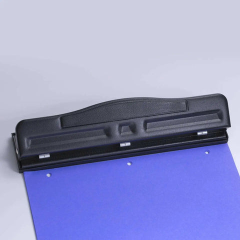 Adjustable Two To Three Hole Punch With Padded Handle 11 Sheet Capacity Black Office Paper Punch for Home or Small Office