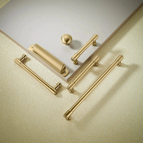 10 Pack Champagne Bronze Cabinet Handles 5.9 Inch Length Center To Center 5 Inches Heavy Duty Zinc Alloy Kitchen Cabinet Pulls