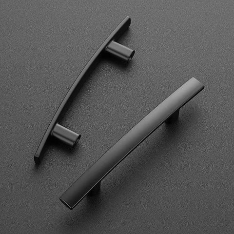 30 Pack Curved Cabinet Pulls Matte Black Arch Kitchen Drawer Handles 5-3/16 Inch Length 3 Inch Center Hole Zinc Alloy Construction
