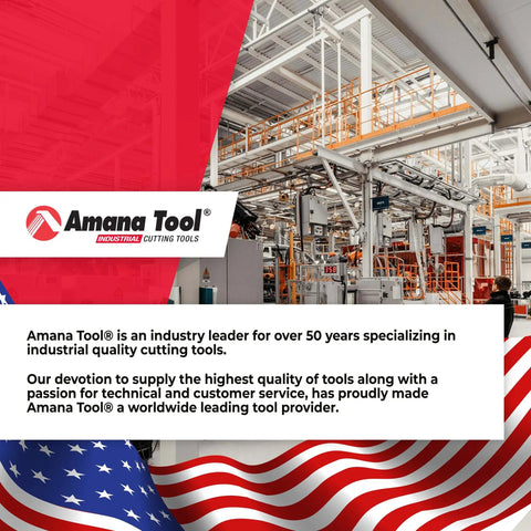 Interior view of an Amana Tool industrial cutting tools manufacturing facility with machinery and equipment.