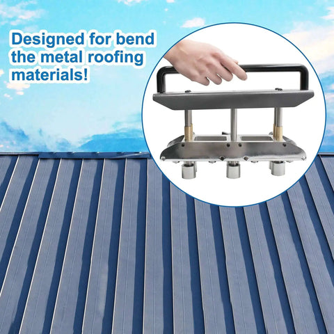 Three Station Edge Roller Bender For Metal Roofing And Sheet Metal, Dual Bending Styles Straight And Curved, in action