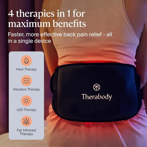 Four In One Back Wrap With Heat, Far Infrared, Vibration, And LED Therapy for epic lower back pain relief and deep relaxation