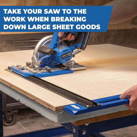 Rip Cut Circular Saw Guide For Precise Edge Guided Cuts On Regular Side Blade Saws Corded Or Cordless Converts Your Saw