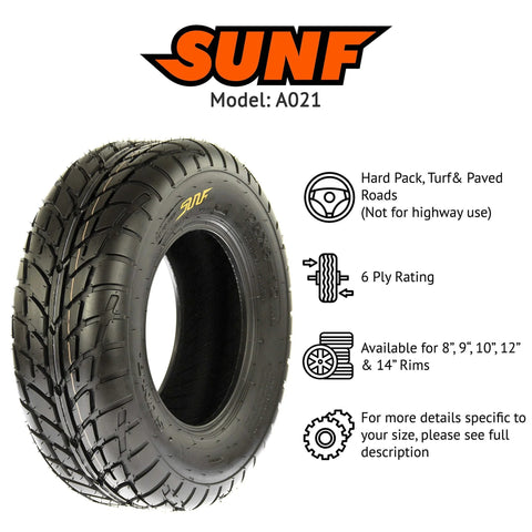 Versatile All Terrain ATV UTV Tire Set Of 2 6 Ply Tubeless A021 14570-6 On 6 Inch Rims Built For Paved Trails And Rough Off Road Adventures