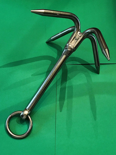 Stainless Steel 316 Hook Anchor Grappling Hook Marine Grade for Boats and Docks 9.5 Inch on green background