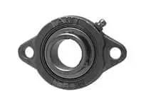 1-1/4 in stainless steel narrow set-screw single-row ball bearing, one-piece unit for shafts, corrosion-resistant insert, front view