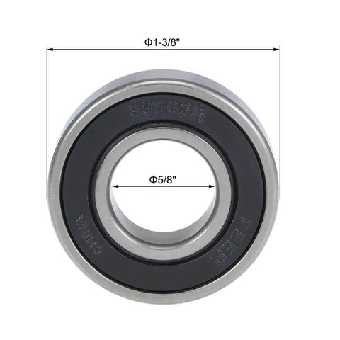 Close-up of Two Pack 99502H 2RS Lawn Mower Spindle Bearings For Go Kart And Mini Bikes Replaces MTD Cushman 812899 Troy Bilt 1185169