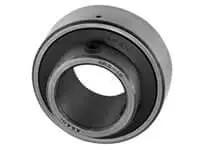 1/2 in Narrow Inner-Ring Sealed Ball Bearing Insert, Cylindrical OD, Set-Screw Lock, Stainless Lock Collar, Non-Relubricatable, Steel Races