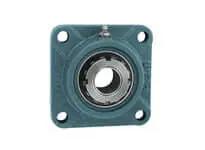 Front view of 1-7/16 in wide normal adapter sleeve with HA2309 4-bolt flange housing single unit for shaft mounting