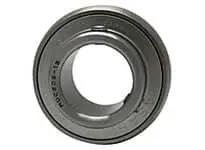 Front view of 1-1/2 in Stainless Set-Screw Wide Sealed Ball Bearing Insert MUC208-24RF, RF Double-Lip Seal for Washdown & Conveyor Equipment