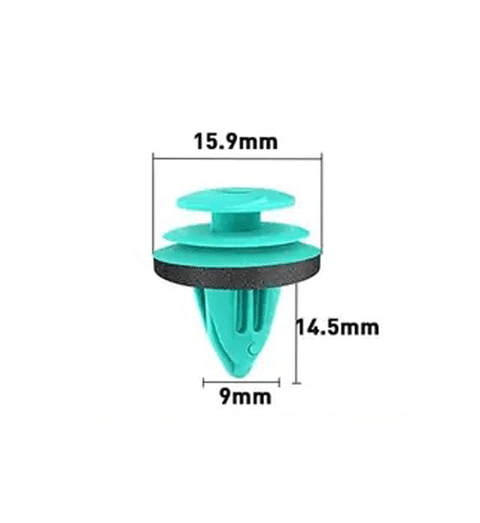 9mm Hole Push-in Plastic Rivet Sheet Metal Plugs 14.5mm long size Front Bumper Type Fasteners Clips Nylon Push 9x14.5mm