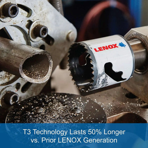Durable Hole Saw With Arbor For Metal Cutting, 1 Inch Diameter, Speed Slot For Easy Plug Ejection, 2x More Durable By LENOX