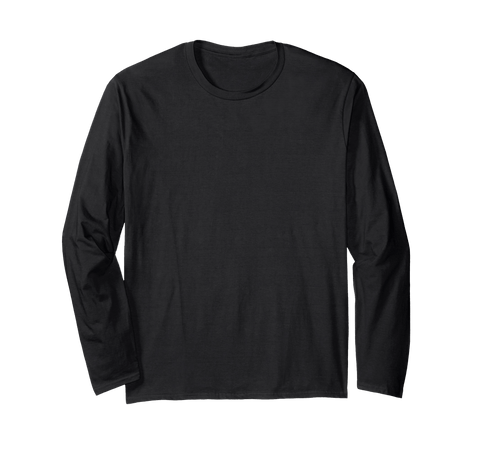 Black long sleeve t-shirt in Watercolor Style Sunglasses Cat Artwork Long Sleeve T Shirt For Cat Lovers on plain background.
