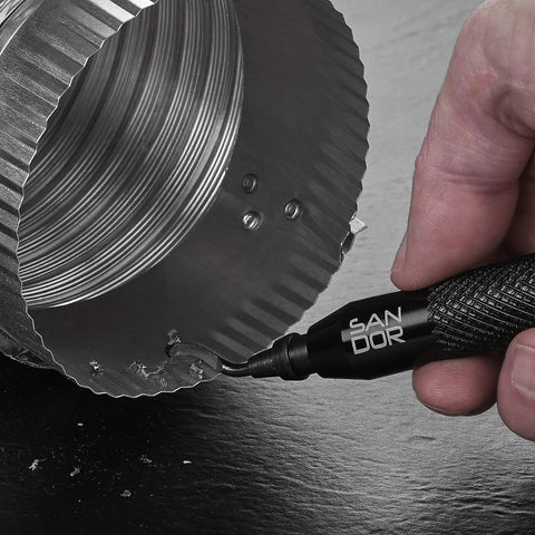 Pro Grade Deburring Tool With Blade Rotary Shaft and ten High Speed Steel Burr Blades used on metal material