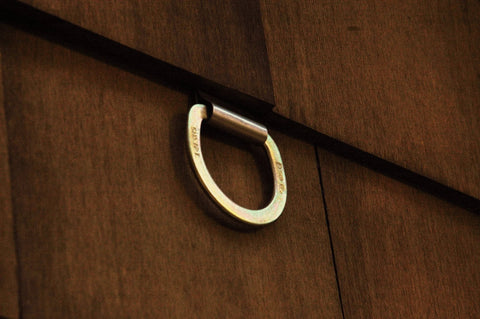 Installed Stainless Steel Roof Anchor Kit For Fall Protection With Dacromet D Rings, 20 Gauge on wooden panel