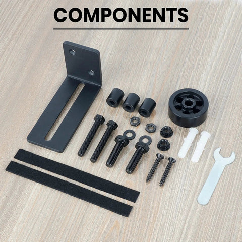 Sliding Barn Door Floor Guide With Bottom Adjustable Roller Eight Setup Options Delivers Quiet Operation And A Flush Design With Felt Strips