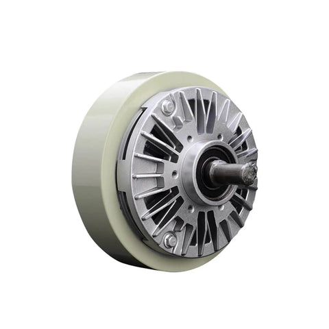 Magnetic Particle Clutch And Powder Brake System with adjustable torque control, visible dual axle design for precise motion, 100Nm range