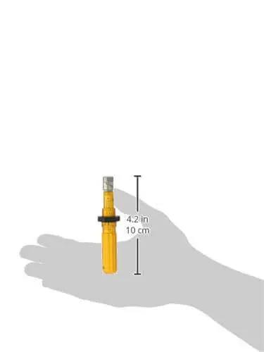 Pro Grade Adjustable Torque Screwdriver 2 To 15 cNm With Lock Ring held against hand for size reference, 4.2-inch length shown.