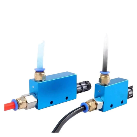Beefed-Up Vacuum Generator With Suction Cup And Negative Pressure Control Valve For Precise Hold And Boss-Level Versatile Use, Air Ejector EV-20HS 8mm, Adjustable Tension, Ideal For Industrial Lab Woodworking And DIY Projects, blue metal casing