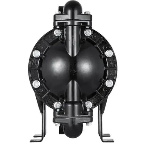 Front view of Air Operated Double Diaphragm Pump 1 Inch Inlet Outlet Aluminum, 35 GPM Max, 120 PSI, with PTFE Diaphragms for industrial use.