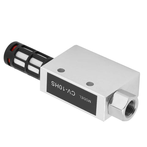 Vacuum Generator Ejector With Cv10hs Venturi 7 By 5 By 5 Aluminum Alloy Construction, side view of aluminum body and venturi design