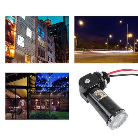 Auto Dusk To Dawn Photoelectric Switch Sensor 120V Photocell For Outdoor Lighting Flush Mount, with night street views