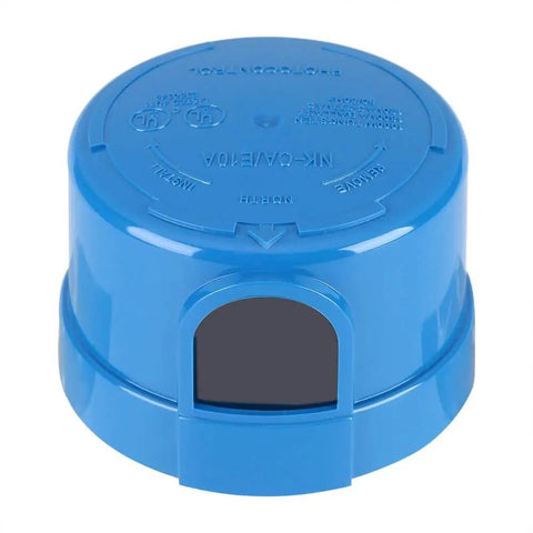 Blue Dusk To Dawn Outdoor Light Sensor Switch With Auto On Off No Fuss Photoelectric Switch for exterior lighting fixtures