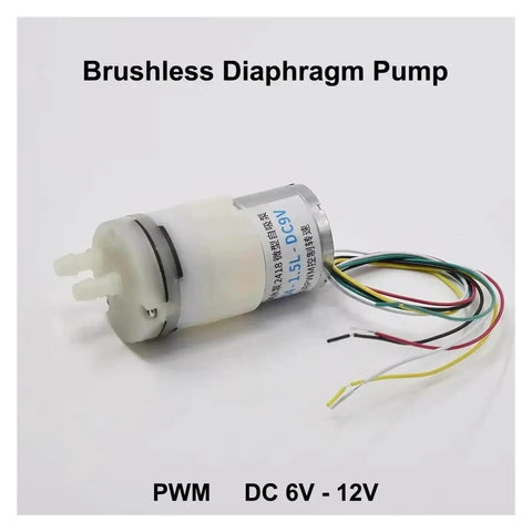 Micro Brushless DC Water Pump With Diaphragm Dosing System, Self Priming, Precision Metering, PWM Control, 6V To 12V Range