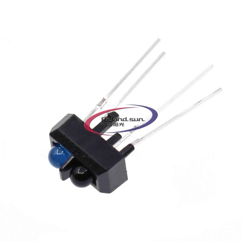 Close-up of Bulk 10 Pack Reflective Infrared Optical Sensor Module Style Photoelectric Switch for line-following robots.