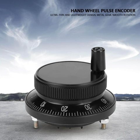 5V 60mm Rotary Encoder Handwheel for CNC milling machines on a scenic backdrop