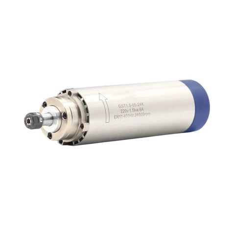 1.5kW ER11 Air Cooled Spindle With 4 Bearings 24000 RPM 65 By 204 mm Motor CNC High Speed Spindle For Wood Metal And Plastic Easy Setup