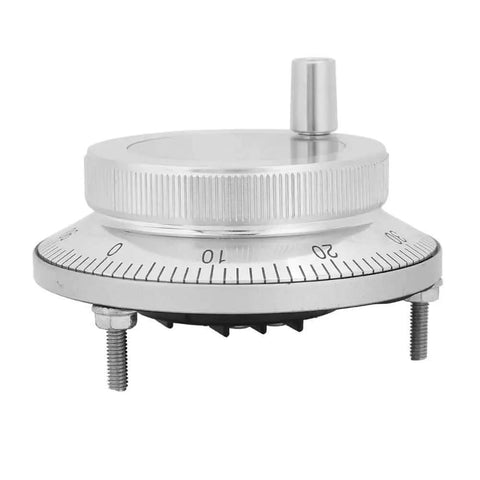 6 Terminal Manual Pulse Encoder 100PPR 5V Hand Wheel Rotary Knob for CNC with 80mm durable metal body, side view