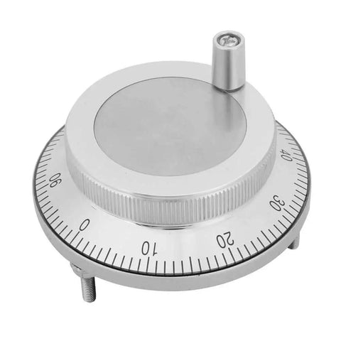 6 Terminal Manual Pulse Encoder 100PPR 5V Hand Wheel Rotary Knob for CNC Mill Router Control System, 80mm metal body