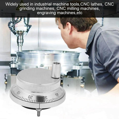 5V 4 Terminal Manual Pulse Generator Handwheel for CNC Mills Routers And Lathes 60mm Rotary Encoder Knob with Handle in use