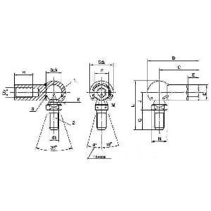 CS13 13mm L-Shape Ball Joint Rod End Bearing