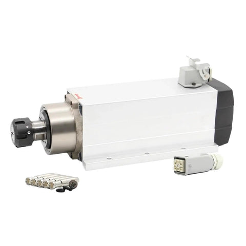 3.5KW ER25 Air Cooled Spindle Motor With Ceramic Bearings Square Type Flange Optional For Milling Machines and CNC Routers